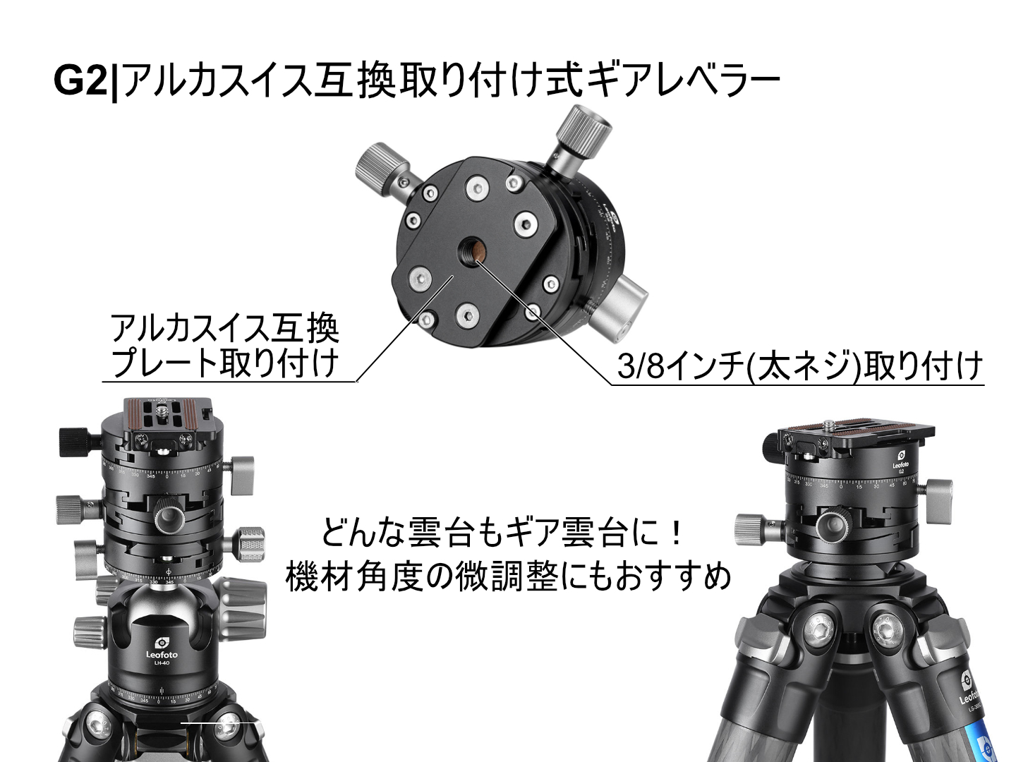 登場大人気アイテム LEOFOTO G2 NP-60 ギア雲台 dinogrip.com