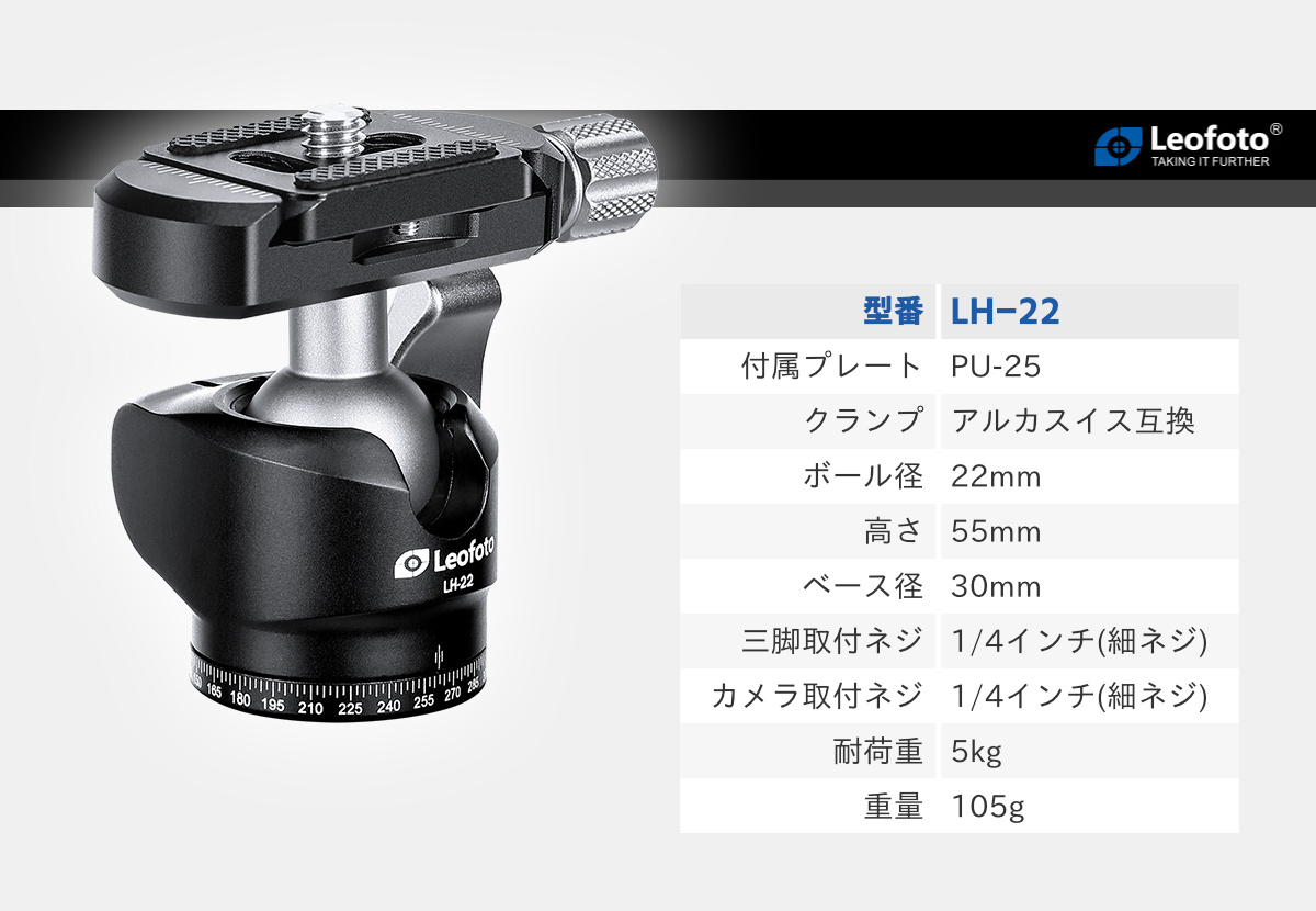 森の雑貨屋さん Leofoto レオフォト MT-02C+LH-22 カモフラージュ