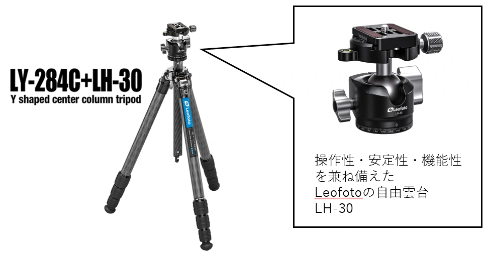 【新品】レオフォトLeofoto LY-224C + LH-25R 三脚・雲台Leofoto